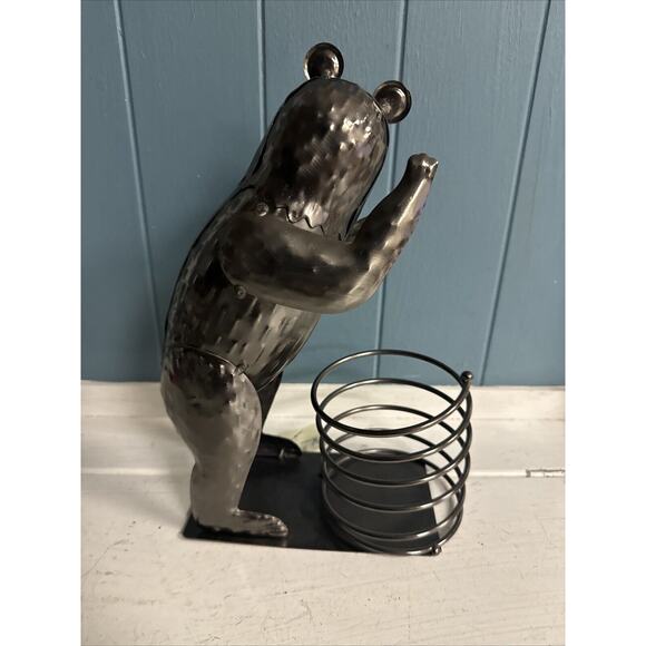 WINE BODIES Metal Bear Holding  Wine Bottle Holder New With Tag - Picture 5 of 5